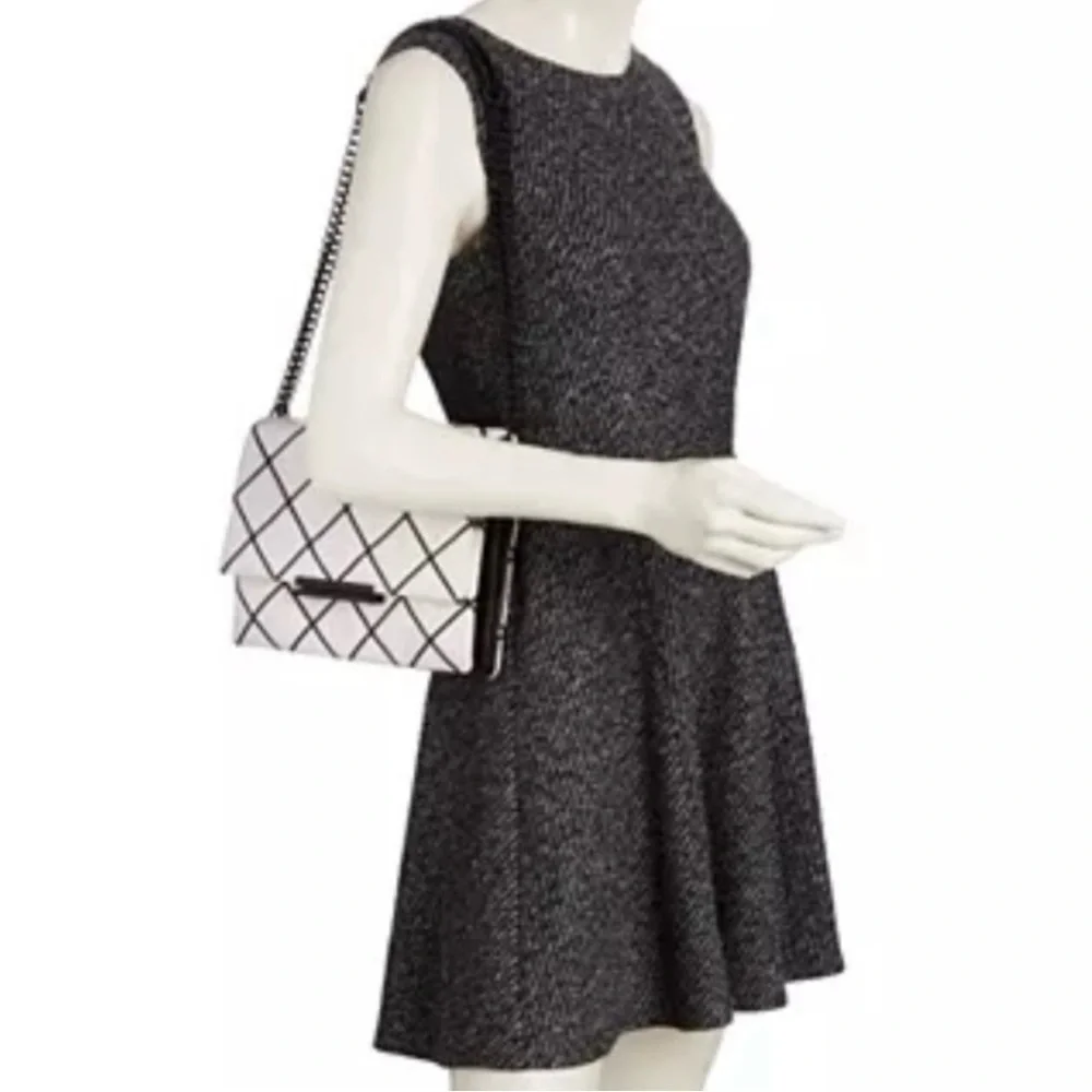 KATE SPADE NEW YORK Emerson Place Purse Overlay Lenia Black White Crossbody